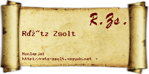 Rátz Zsolt névjegykártya