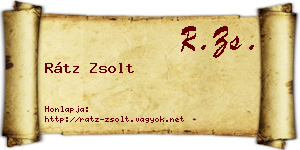 Rátz Zsolt névjegykártya
